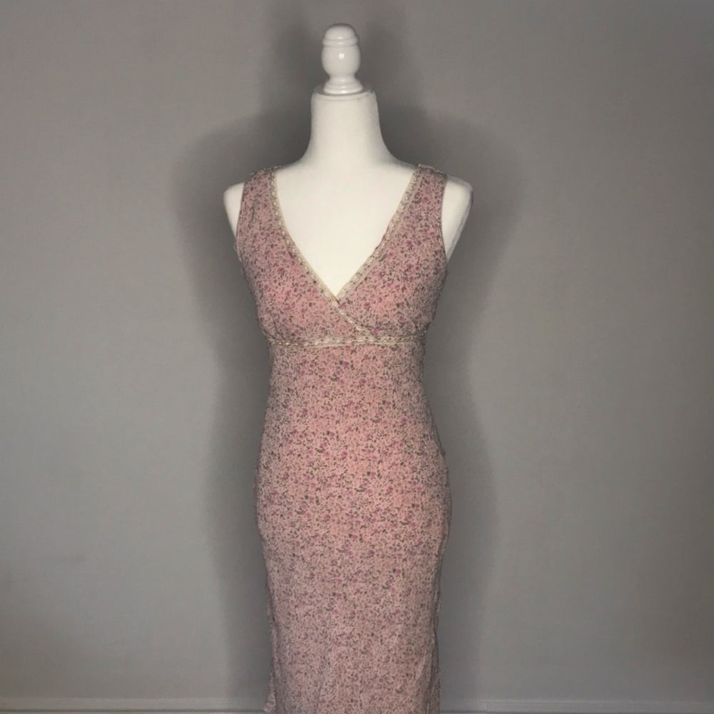 Pink floral dress